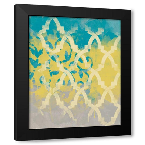 Yellow in the Middle II Black Modern Wood Framed Art Print by Saunders, Alonzo