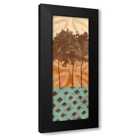 Tribal Trio I Black Modern Wood Framed Art Print with Double Matting by Saunders, Alonzo