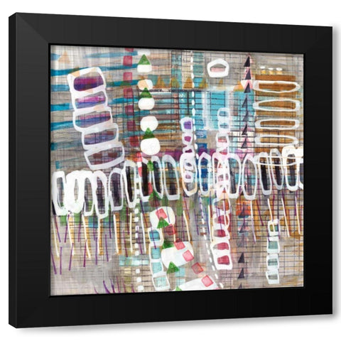Tribal One I Black Modern Wood Framed Art Print with Double Matting by Galapon, Nikki
