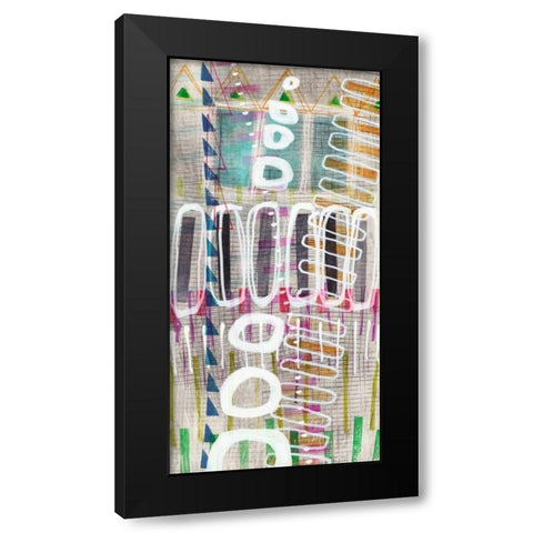 Tribal One II Black Modern Wood Framed Art Print with Double Matting by Galapon, Nikki