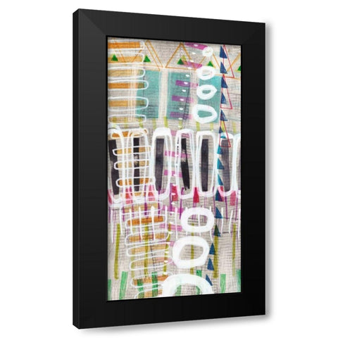 Tribal One III Black Modern Wood Framed Art Print with Double Matting by Galapon, Nikki