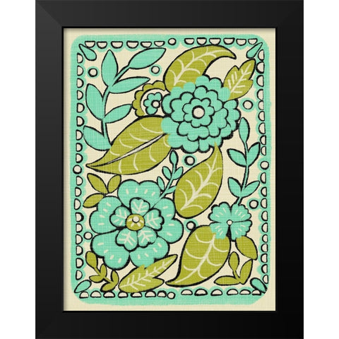 Gouache Florals II Black Modern Wood Framed Art Print by Zarris, Chariklia