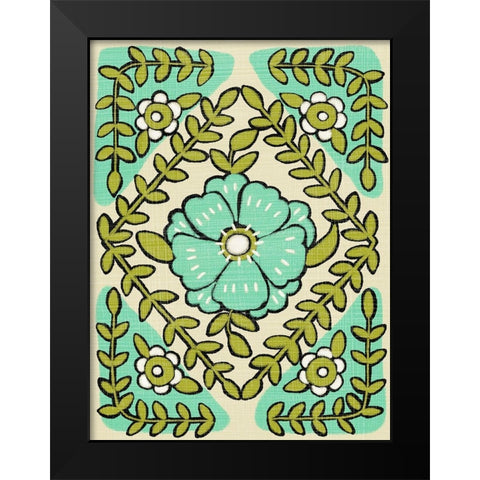 Gouache Florals IV Black Modern Wood Framed Art Print by Zarris, Chariklia