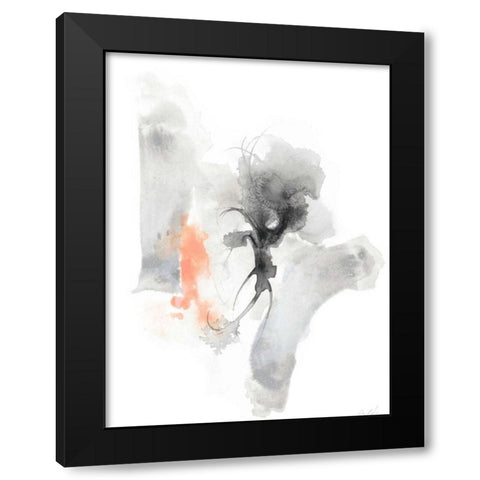 Swipe I Black Modern Wood Framed Art Print with Double Matting by Vess, June Erica