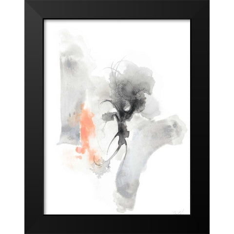 Swipe I Black Modern Wood Framed Art Print by Vess, June Erica