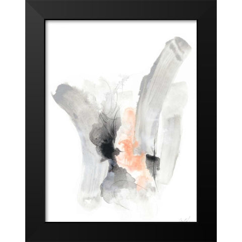 Swipe II Black Modern Wood Framed Art Print by Vess, June Erica