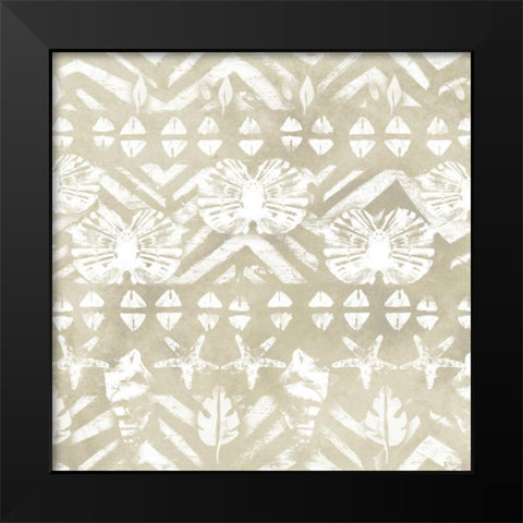 Tribal Coast I Black Modern Wood Framed Art Print by Vess, June Erica