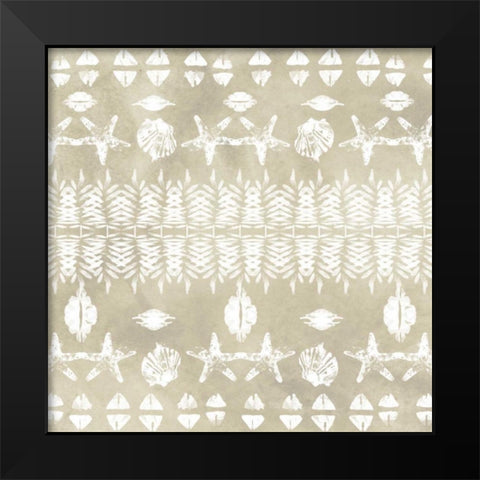 Tribal Coast III Black Modern Wood Framed Art Print by Vess, June Erica