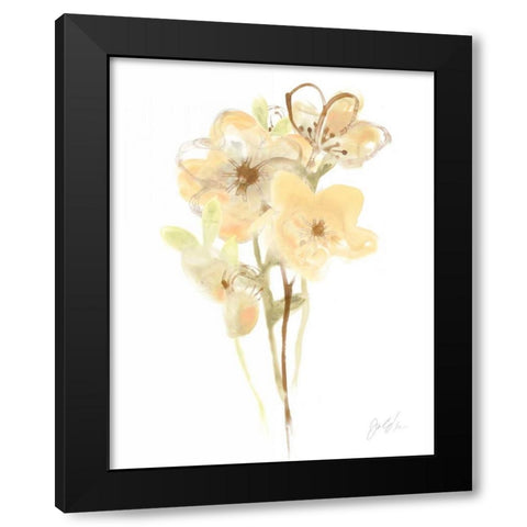 Apricot Dusk II Black Modern Wood Framed Art Print with Double Matting by Vess, June Erica