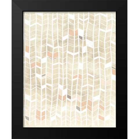 Pattern Intersect I Black Modern Wood Framed Art Print by Vess, June Erica