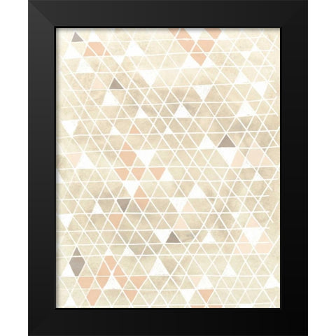 Pattern Intersect II Black Modern Wood Framed Art Print by Vess, June Erica