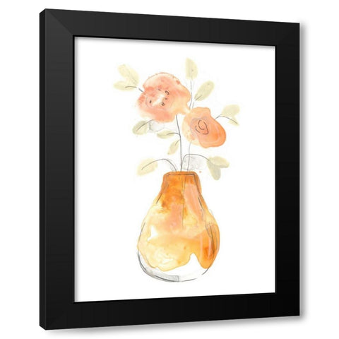 Blossom Pop Study II Black Modern Wood Framed Art Print by Vess, June Erica