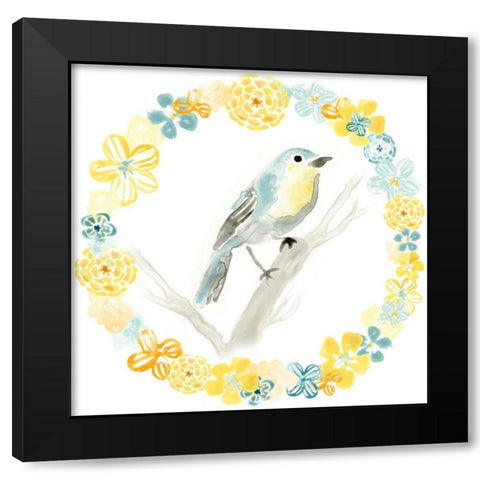 Solo Songbird IV Black Modern Wood Framed Art Print with Double Matting by Vess, June Erica