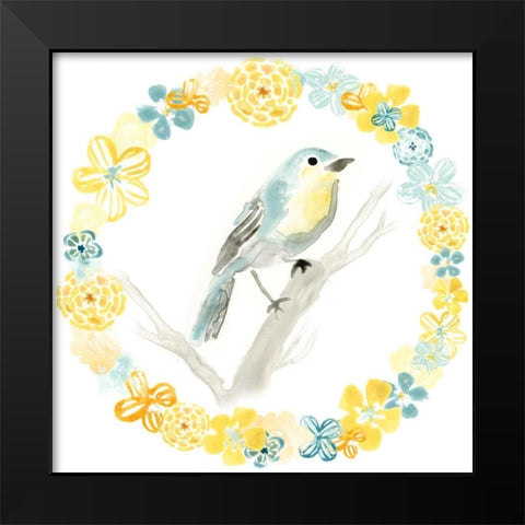 Solo Songbird IV Black Modern Wood Framed Art Print by Vess, June Erica