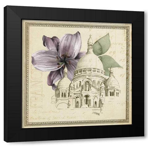 Paris Ephemera III Black Modern Wood Framed Art Print with Double Matting by Popp, Grace