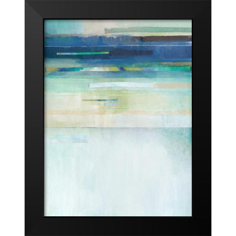 Blue Lapis Waterfall II Black Modern Wood Framed Art Print by Jerry, Alison