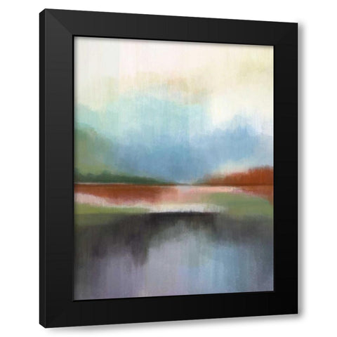 Spring Lake II Black Modern Wood Framed Art Print with Double Matting by Jerry, Alison