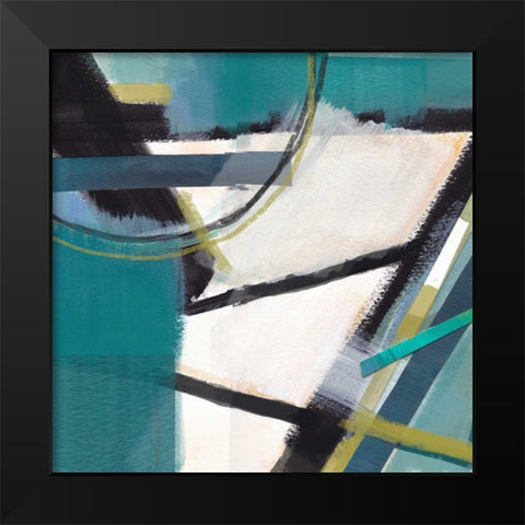 Deconstruction Black Modern Wood Framed Art Print by Jerry, Alison