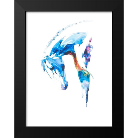 Blue Agate II Black Modern Wood Framed Art Print by Chapman, Julie T.