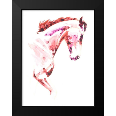 Garnet Horse I Black Modern Wood Framed Art Print by Chapman, Julie T.