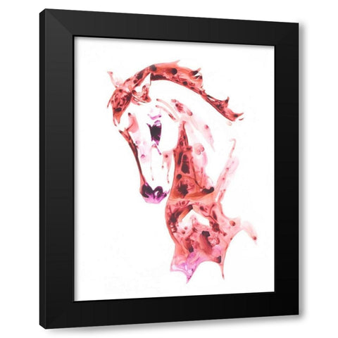 Garnet Horse II Black Modern Wood Framed Art Print with Double Matting by Chapman, Julie T.