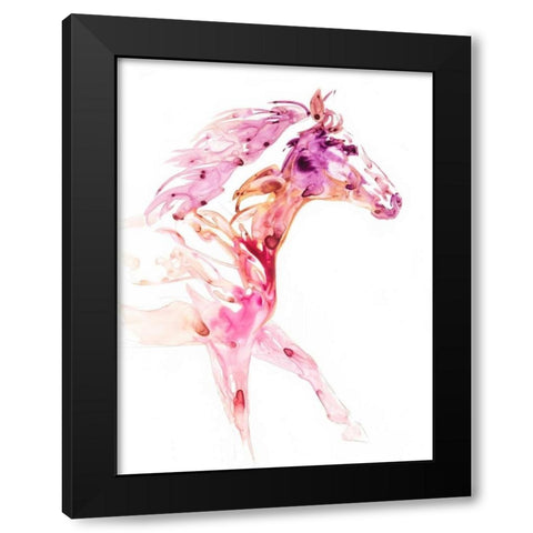 Garnet Horse IV Black Modern Wood Framed Art Print with Double Matting by Chapman, Julie T.