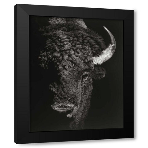 Black Glimpse I Black Modern Wood Framed Art Print with Double Matting by Chapman, Julie T.