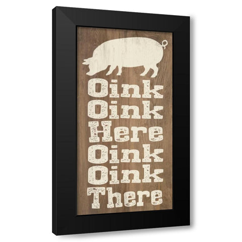 Animal Farm I Black Modern Wood Framed Art Print by Saunders, Alonzo