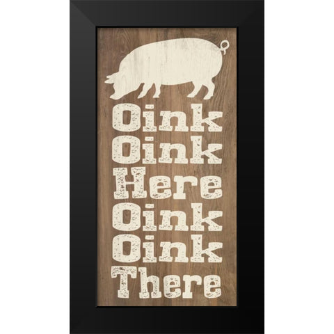 Animal Farm I Black Modern Wood Framed Art Print by Saunders, Alonzo