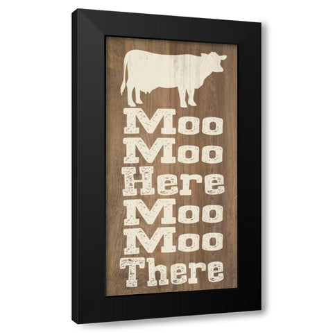 Animal Farm III Black Modern Wood Framed Art Print by Saunders, Alonzo