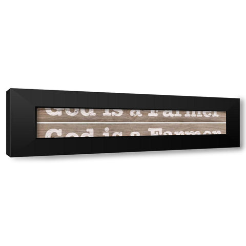 Farm Sign 2-up II Black Modern Wood Framed Art Print with Double Matting by Saunders, Alonzo