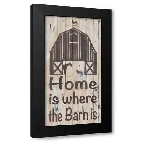 Home and Farm I Black Modern Wood Framed Art Print by Saunders, Alonzo