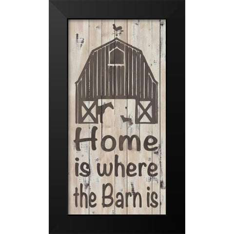 Home and Farm I Black Modern Wood Framed Art Print by Saunders, Alonzo