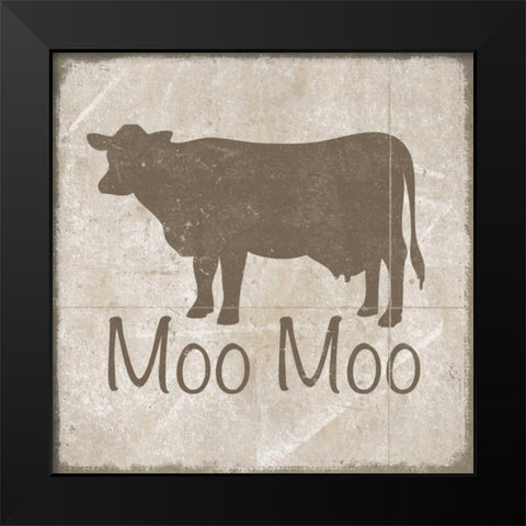 Simply Farm II Black Modern Wood Framed Art Print by Saunders, Alonzo