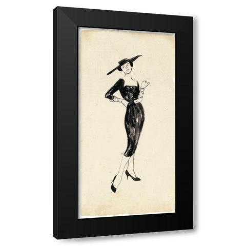 Fashion Glimpse IV Black Modern Wood Framed Art Print with Double Matting by Wang, Melissa