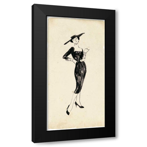 Fashion Glimpse IV Black Modern Wood Framed Art Print by Wang, Melissa