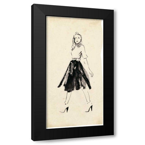 Fashion Glimpse V Black Modern Wood Framed Art Print by Wang, Melissa