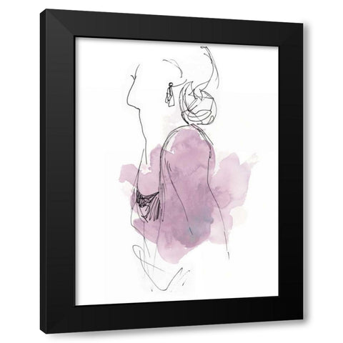 Fashion Splash I Black Modern Wood Framed Art Print with Double Matting by Vess, June Erica
