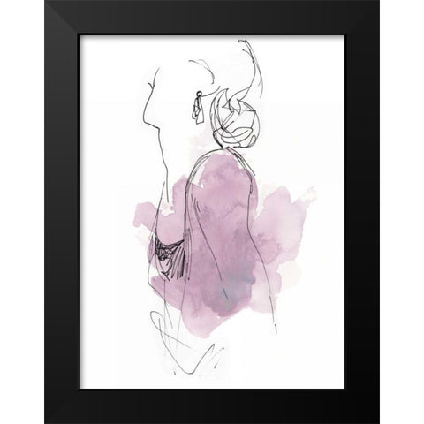 Fashion Splash I Black Modern Wood Framed Art Print by Vess, June Erica
