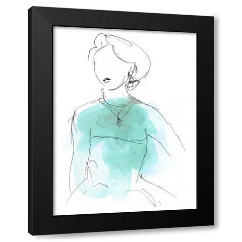 Fashion Splash IV Black Modern Wood Framed Art Print by Vess, June Erica