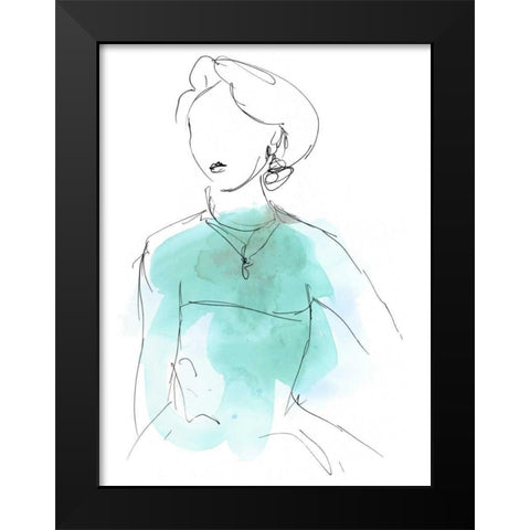 Fashion Splash IV Black Modern Wood Framed Art Print by Vess, June Erica