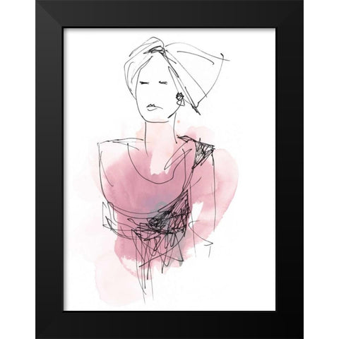 Fashion Splash V Black Modern Wood Framed Art Print by Vess, June Erica