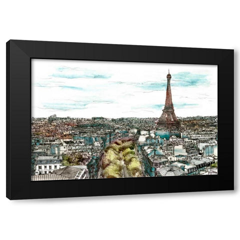 European Afternoon I Black Modern Wood Framed Art Print with Double Matting by Wang, Melissa