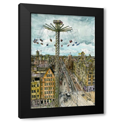 European Afternoon IV Black Modern Wood Framed Art Print with Double Matting by Wang, Melissa