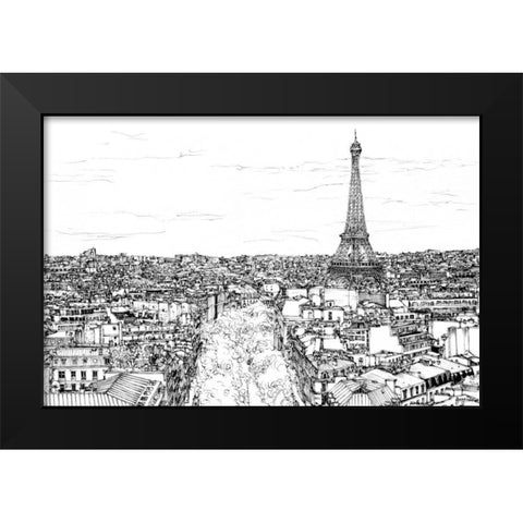 Tour of Europe I Black Modern Wood Framed Art Print by Wang, Melissa