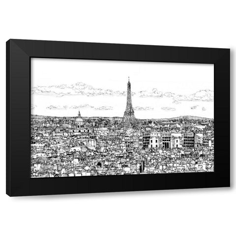 Tour of Europe II Black Modern Wood Framed Art Print with Double Matting by Wang, Melissa