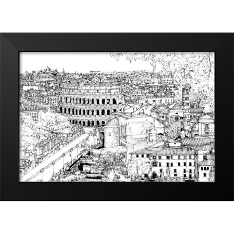 Tour of Europe III Black Modern Wood Framed Art Print by Wang, Melissa