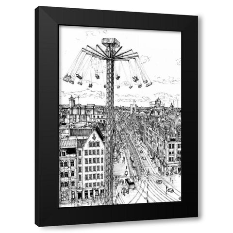 Tour of Europe IV Black Modern Wood Framed Art Print by Wang, Melissa