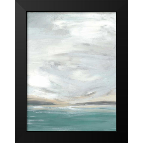 Seafoam Vista I Black Modern Wood Framed Art Print by Vess, June Erica