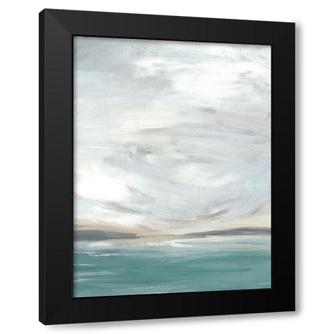 Seafoam Vista I Black Modern Wood Framed Art Print by Vess, June Erica
